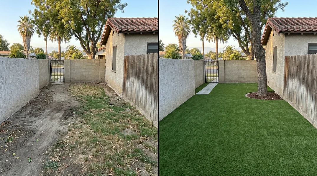 Result artificial grass installation in Fresno - Fresno Turf Installation