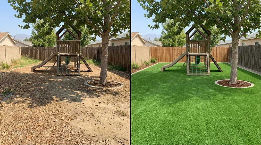 Result artificial grass installation in Fresno - Fresno Turf Installation