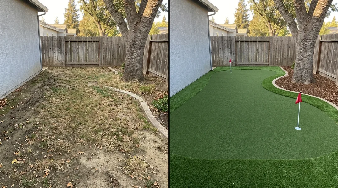 Result artificial grass installation in Fresno - Fresno Turf Installation